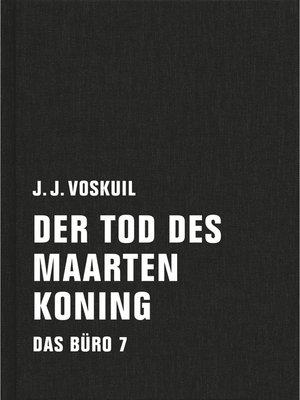 cover image of Der Tod des Maarten Koning